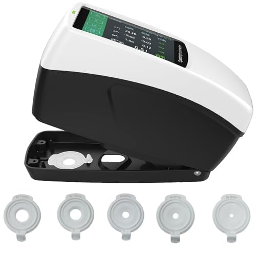 VTSYIQI Handheld Color Spectrophotometer Five Apertures Spectrophotometer with 5 Kinds Measuring Calibers Φ11mm Φ10mm Φ6mm Φ5mm Φ3mm Accuracy 0.01 for Variety Different Samples Product Test Conditions