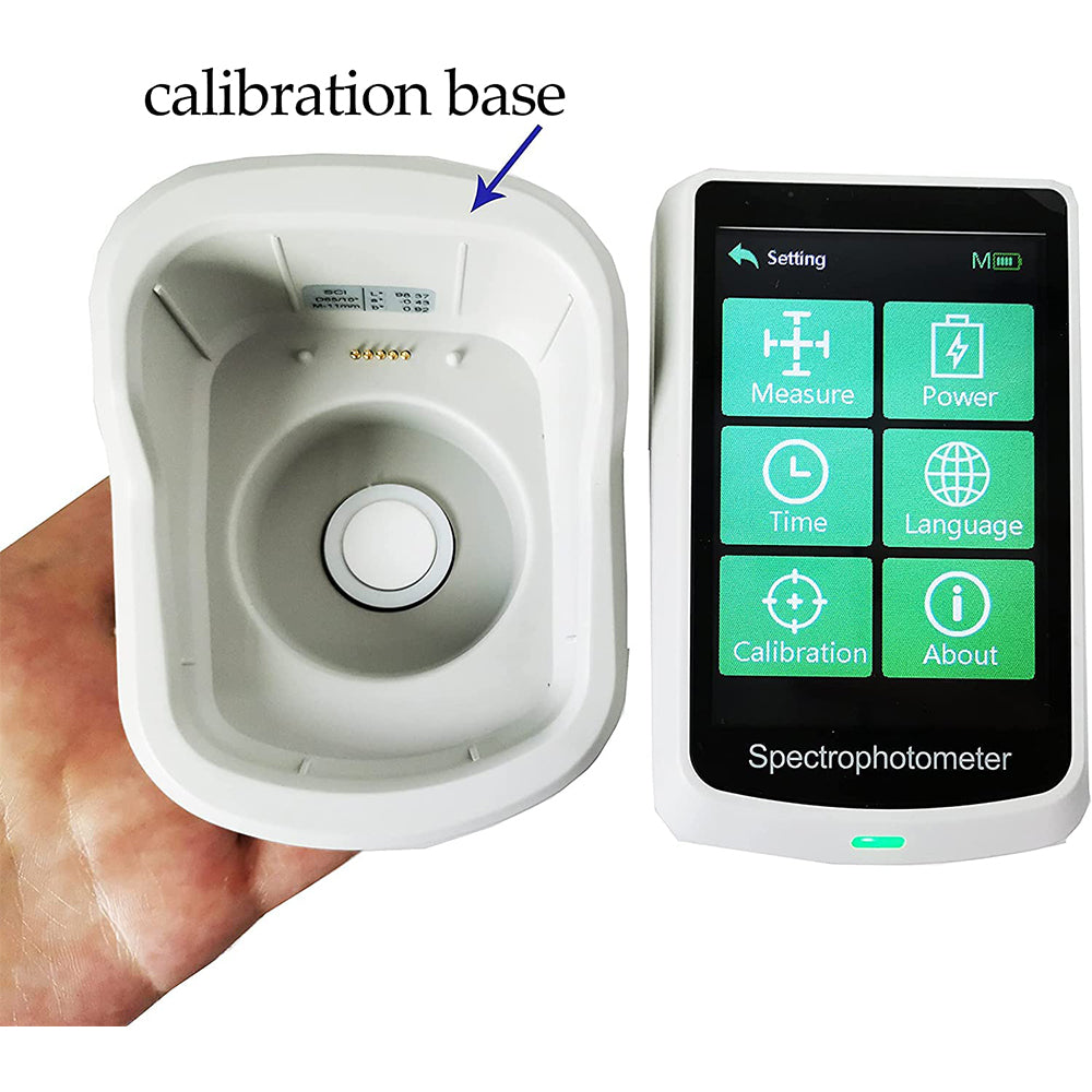 VTSYIQI Handheld Spectrophotometer Touch Screen Spectrophotometer with Excellent Repeatability AE*ab<0.2 Accuracy 0.01 Three Calibers for Printing Paint Textiles Color Spectrometer Analysis