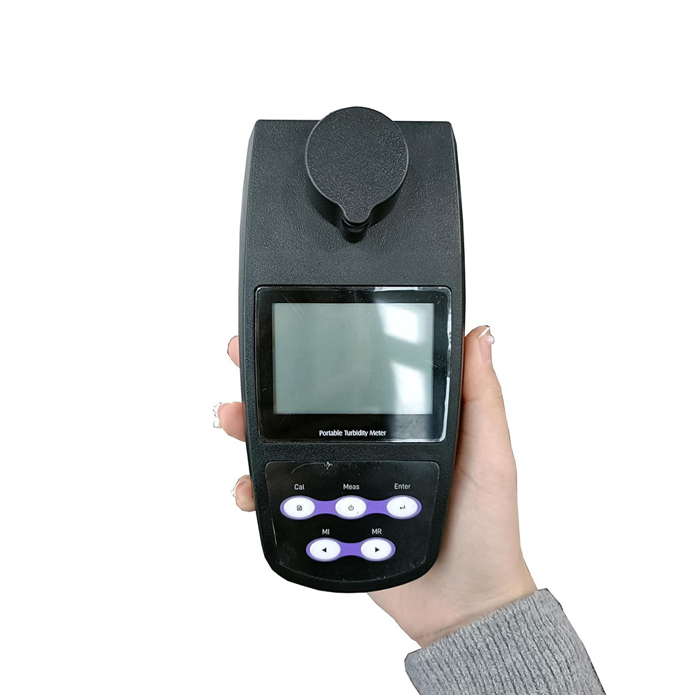 VTSYIQI Turbidimeter Portable Turbidity Tester Analyzer with Range 0~1100 NTU/FNU 0~275 EBC 0~9999 ASBC 4PCS Calibration Liquids for Laboratory Water Food Industry