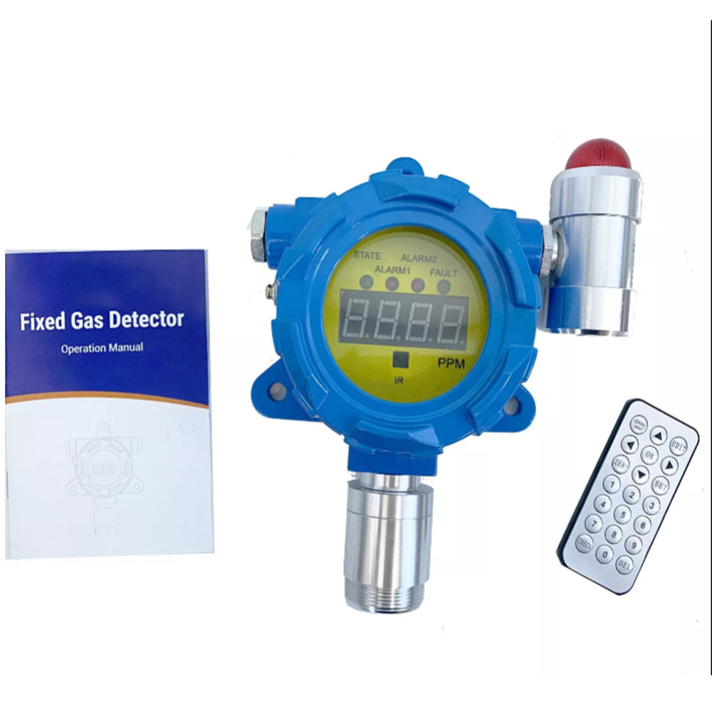 VTSYIQI C6H6 Gas Detector Benzene Gas Leak Detector with Measuring Range 0-100ppm Wall-mounted Installation Method H-alarm 20ppm L-alarm 10ppm for Continuous Monitoring of Measurable Gases in Industrial Environments