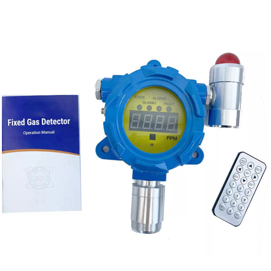 VTSYIQI C6H6 Detector Fixed Benzene Gas Leak Detector with Measuring range from 0 to 100ppm H-alarm 20ppm L-alarm 10ppm Display Aluminum Shell Material for Detecting Gas in Refinery Chemical Plant LPG Station Boiler Room Painting Plant