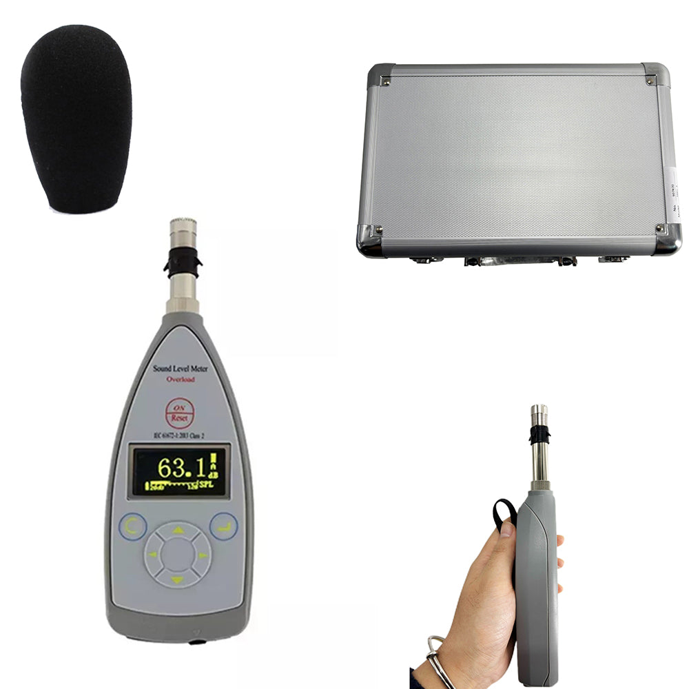 VTSYIQI Class 2 Sound Meter Sound Decibel Meter Integrating Noise Measurement with Integrating Function Range 20Hz-12.5kHz 30dB(A)-130dB(A) 8000 Groups Data Recoding and Data Logging Function