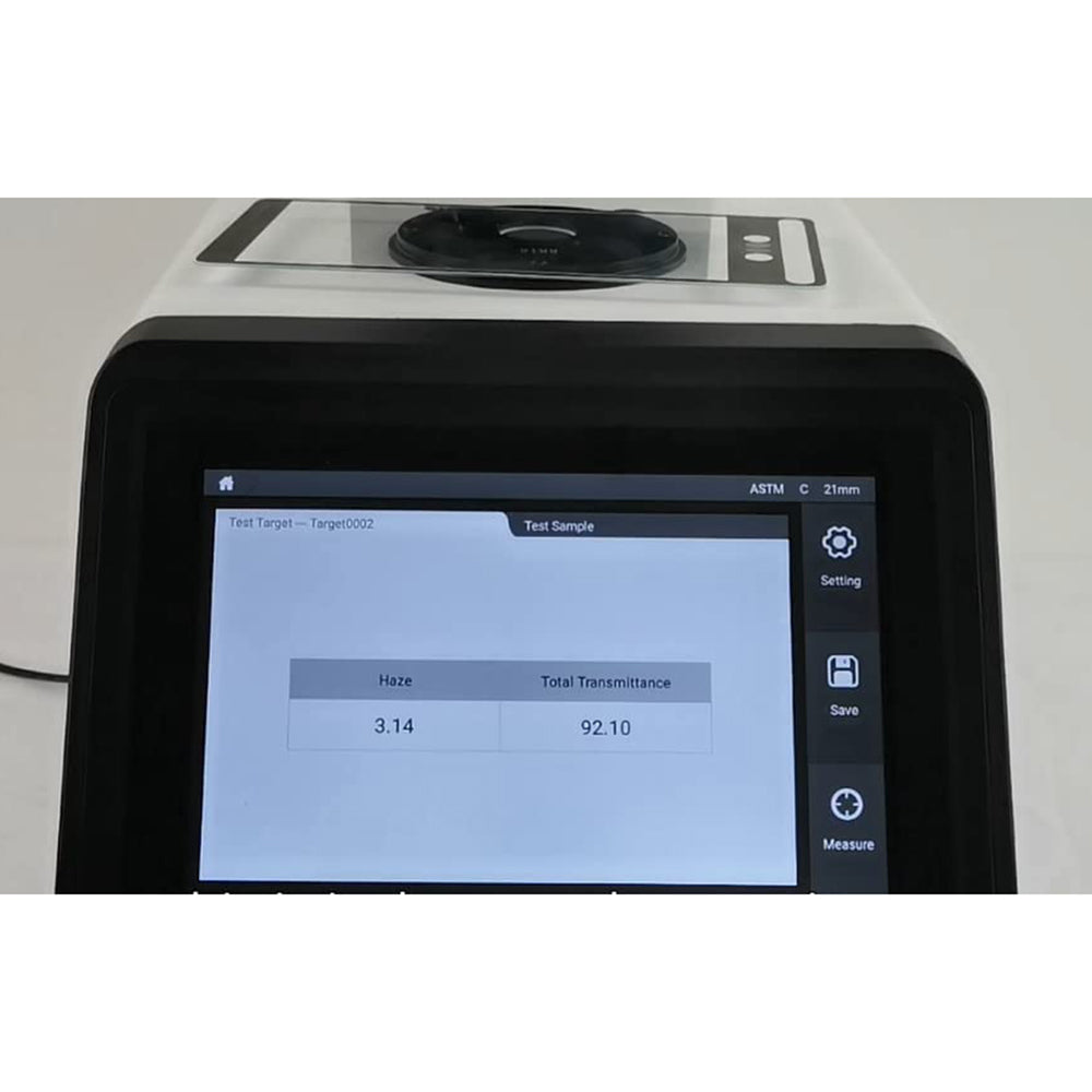 VTSYIQI Hazemeter Light Transmittance Meausrement Touch Screen Haze Meter with 21mm 7mm Test Apertures