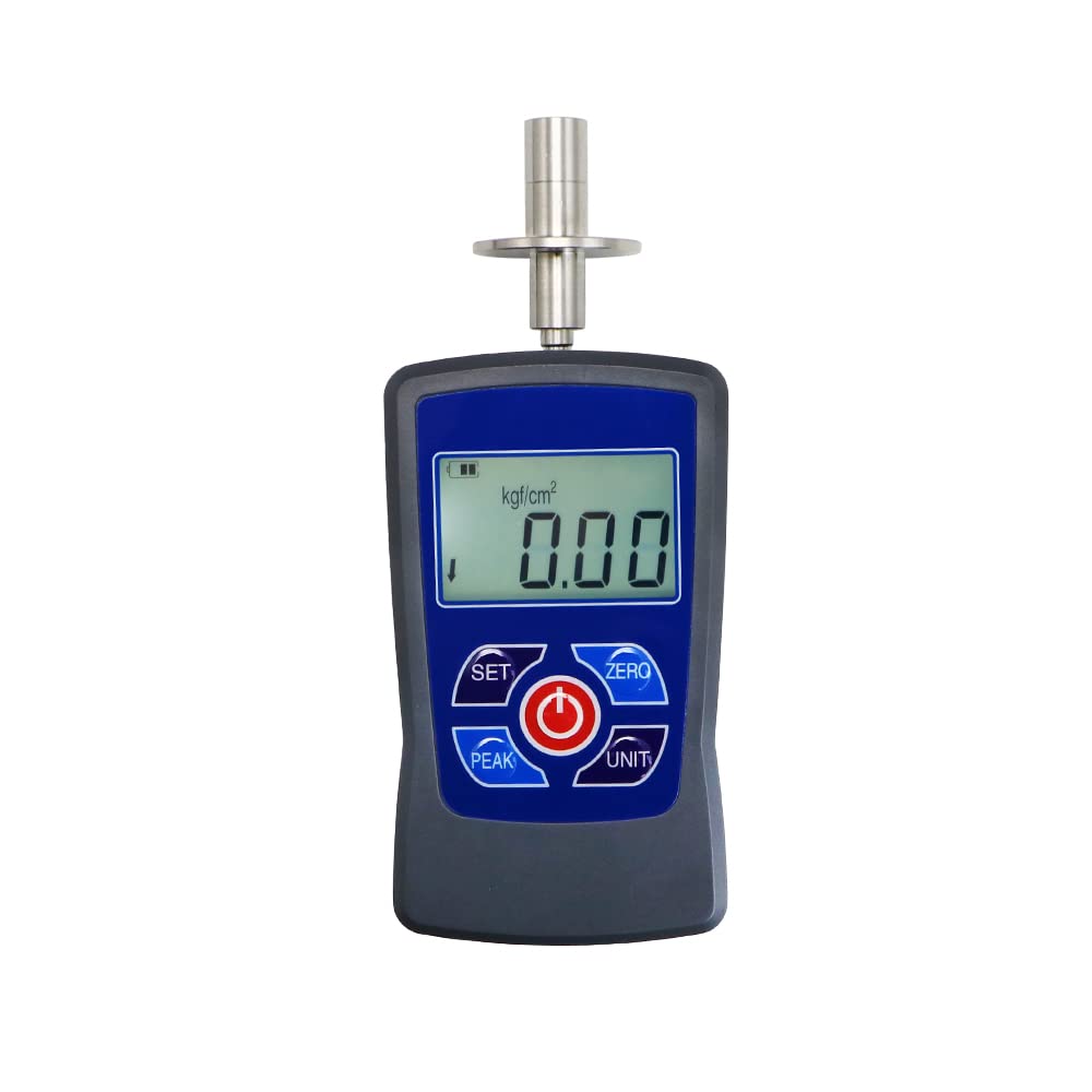 VTSYIQI Fruit Penetrometer Digital Fruit Hardness Tester Firmness Tester Sclerometer with 0.2-15kg/cm2 and 0.4-30kg/cm2 Indenter Diameter Φ7.9mm Φ11.1mm Real Time Peak for Hard Soft Fruits