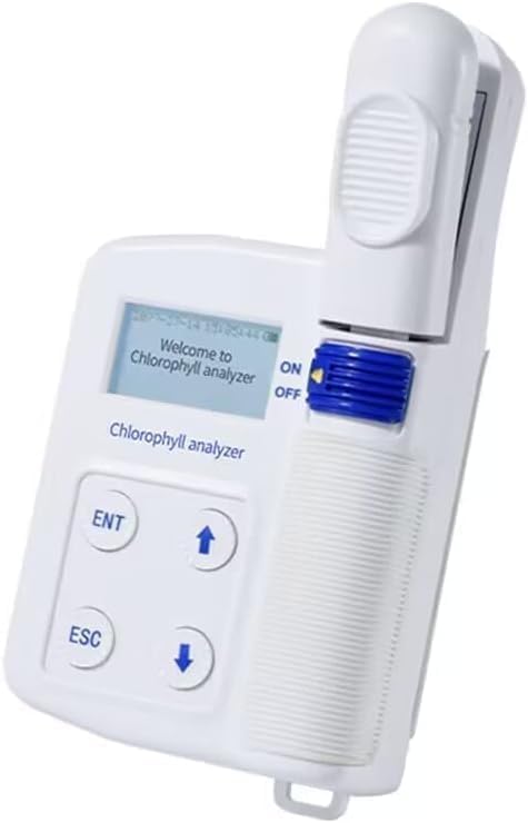 VTSYIQI Portable Chlorophyll Meter 4 in 1 Chlorophyll Content Nitrogen Content Leaf Temperature Leaf Humidity Tester with Measuring Range 0.0-99.99SPAD 0.0-99.99mg/g -10-99.9℃ 0.0-99.9RH%