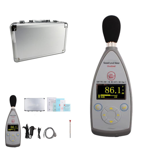 VTSYIQI Digital Class 2 Sound Level Meter Integrating Decibel Tester with Integrating Function Range 20Hz-12.5kHz 30dB(A)-130dB(A) 8000 Groups Data Storage