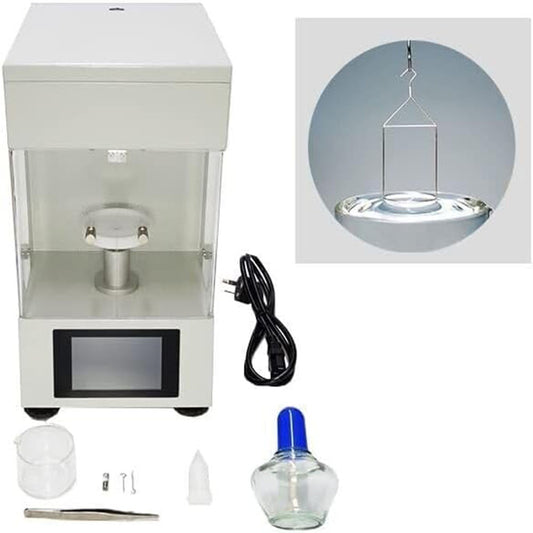 VTSYIQI Surface Tensiometer Du Nouy Liquid Tensiometer Surface Tension Meter Tester With Pt Loop Range 0 to 1000 mN/m Accuracy 0.1mN/m For Oil Paint Industry Test Real Time Display