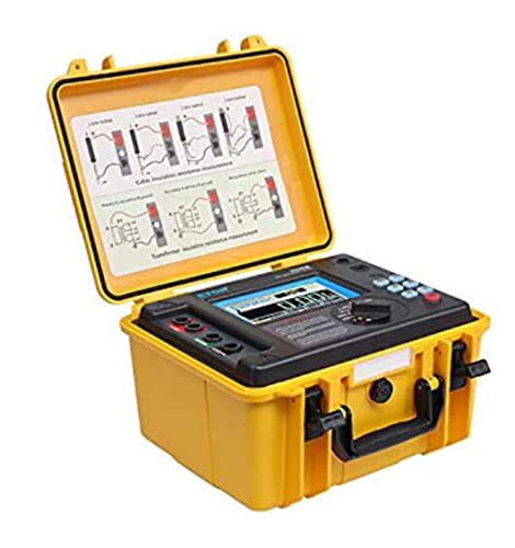 VTSYIQI High Voltage Insulation Resistance Tester 10KV Insulation Resistance Meter Kit with Insulation Resistance Range 0.5MΩ to 5TΩ for Cable Motor Generator Testing