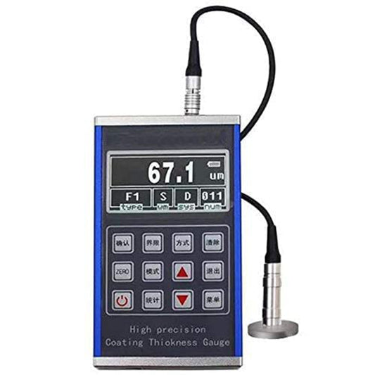 VTSYIQI Digital Coating Paint Thickness Meter Gauge Painting with F NF Probes 0~1250um 0~50mil Metal Shell