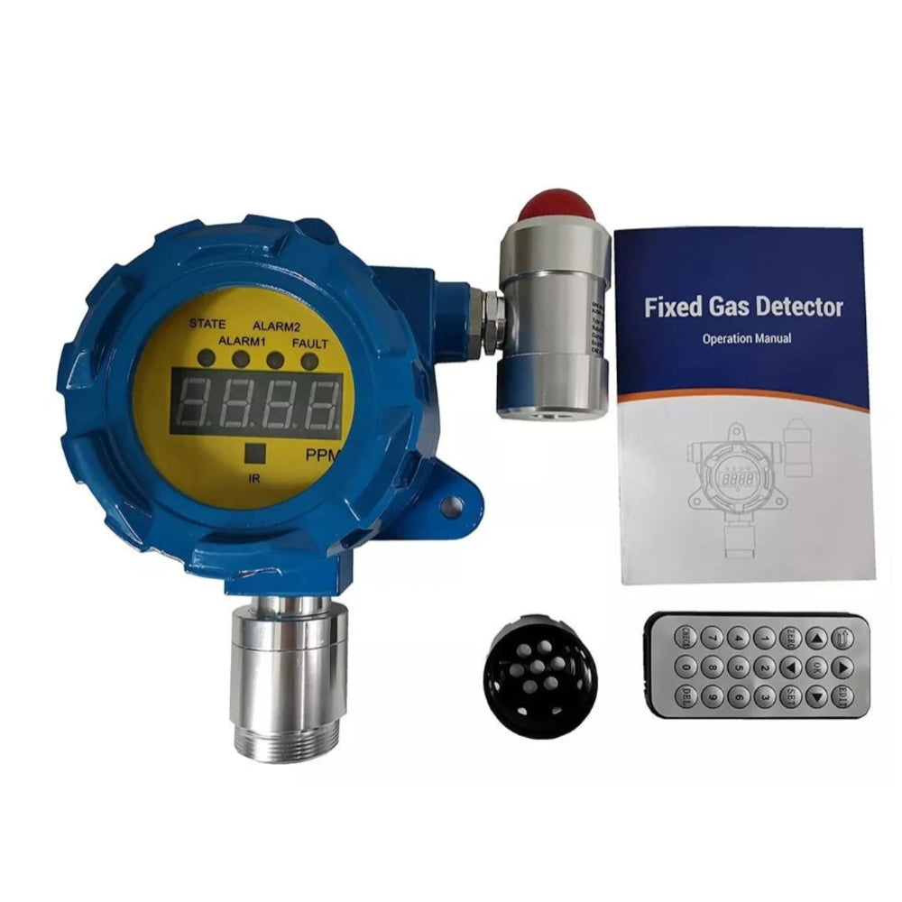 VTSYIQI Fixed Chlorine Dioxide Gas Detector CLO2 Gas Monitor With Display and Audible and Warning Lamp Resolution 0.1ppm Measurement Range 0-50PPM Shell Material Aluminum Single Input 4~20mA and RS485 Wall-mounted