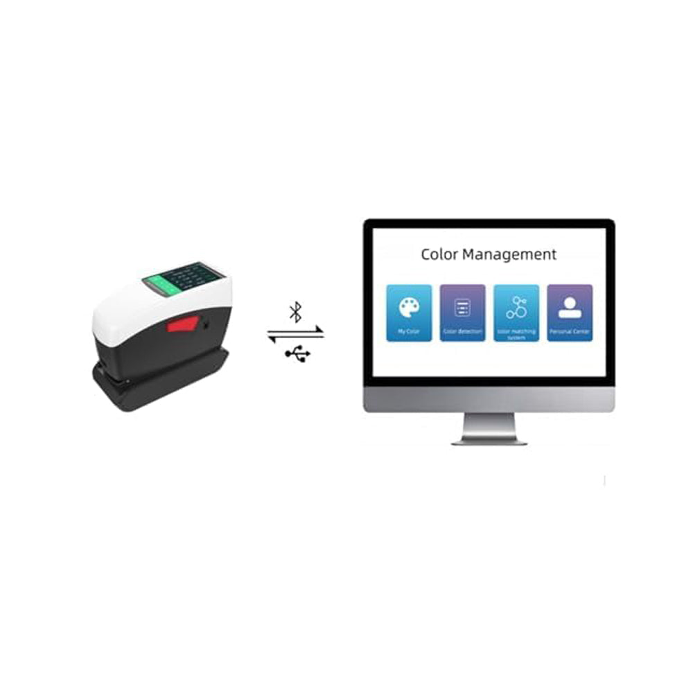 VTSYIQI Color Densitometer Digital Color Density Meter Spectro Density Meter Densitometer with Accuracy 0.01 Caliber 11mm 5mm 3mm 30 Test Parameters Repeatability ≤0.02 10000 Items Data Storage for Package and Car Interior