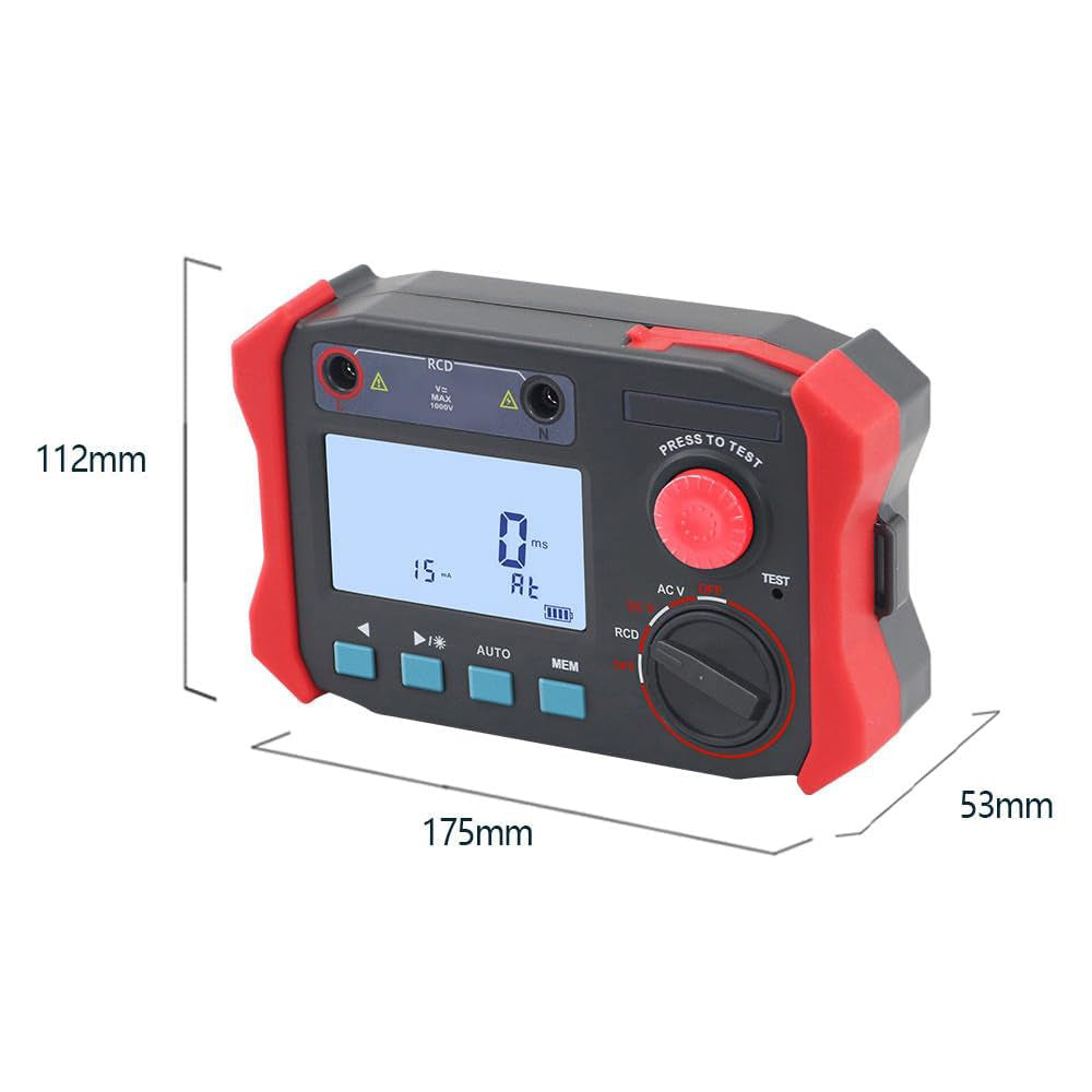 VTSYIQI Leakage Switch Tester Leakage Protector Tester Detector with LCD Backlight Display DC Voltage Range 0.0V to 1000V AC Voltage Range 0.0V to 750V Manual Automatic Dual Mode