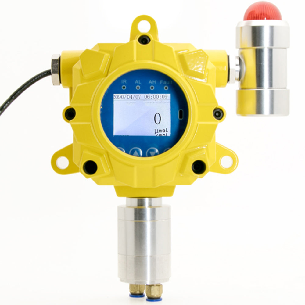 VTSYIQI Fixed Oxygen Gas Detector O2 Gas Meter Monitor with Single input 4~20mA and RS485 Resolution 0.1%vol L-alarm 19.5%vol H-alarm 23.5%vol Range from 0 to 30%vol Die-cast Aluminum Shell Material for Gas Field Spray Paint Gas Detection