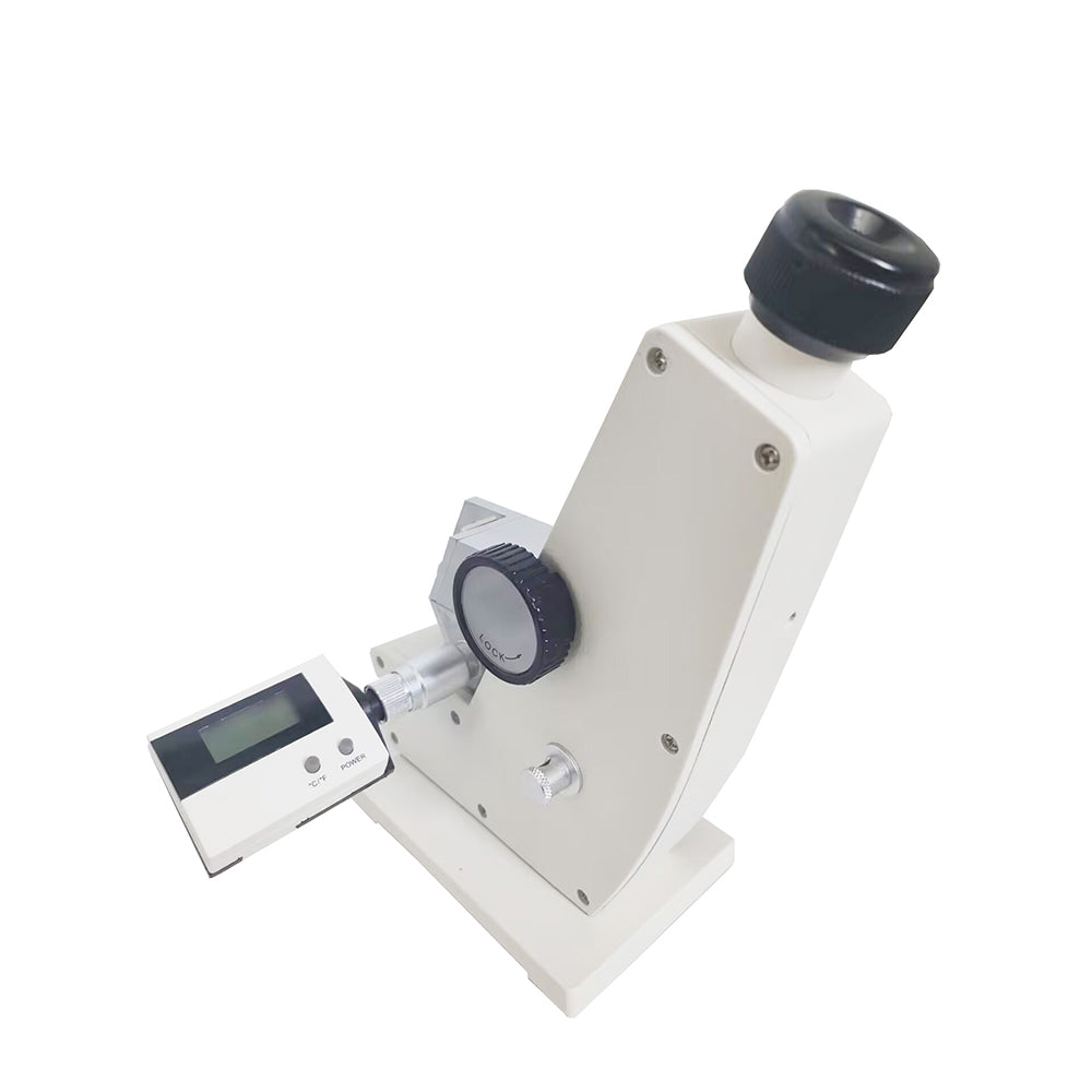 VTSYIQI Digital ABBE Refractometer Brix Refractometer Monocular Refractometer with Digital Thermometer Measuring Range 1.3000-1.7000 nD 0.0-95% Brix Accuracy ±0.0002 for Sugar Petroleum Food Test