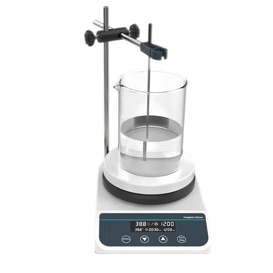 VTSYIQI Lab Magnetic Hotplate Stirrer Digital Heating Magnetic Stirrer with Brushless Motor Max Temp of Hot Plate 310℃ Max Stirring Capacity 2L(H2O) Temperature Sensor PT1000/Outside PT1000 Speed Range 50-1500RPM