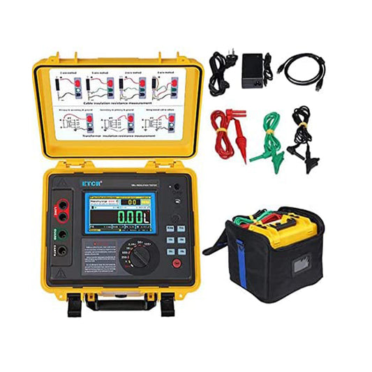 VTSYIQI High Voltage Insulation Resistance Tester 10KV Insulation Resistance Meter Kit with Insulation Resistance Range 0.5MΩ to 5TΩ for Cable Motor Generator Testing