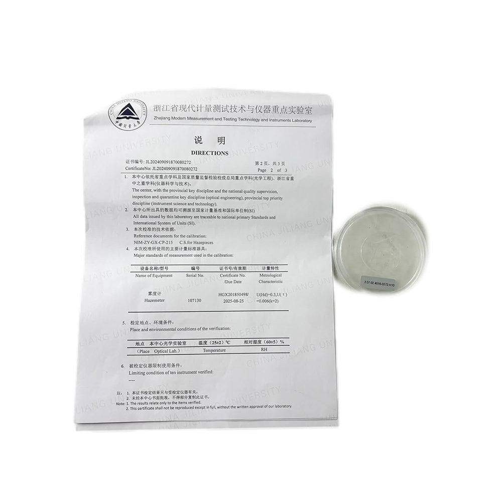 VTSYIQI Haze Meter Calibration Plate with Haze Value 10 for All Kinds Haze Meter Check and Calibrate