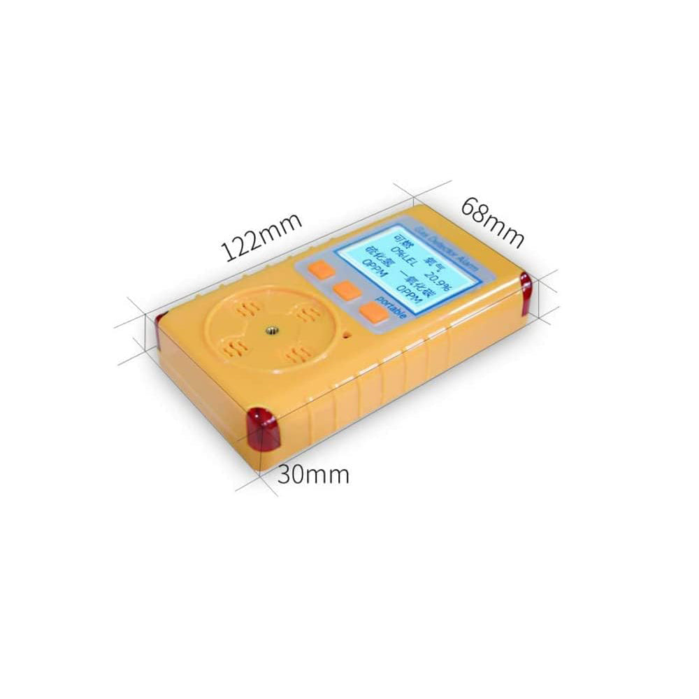 VTSYIQI Oxygen Combustible Gas Detector Monitor O2 EX Gas Concentration Detecting Tool 2 in 1 Gas Leak Alarm Instrument with Measuring Range O2 0-30% VOL EX 0 to 100% LEL LCD Display for Municipal Industry Gas Test