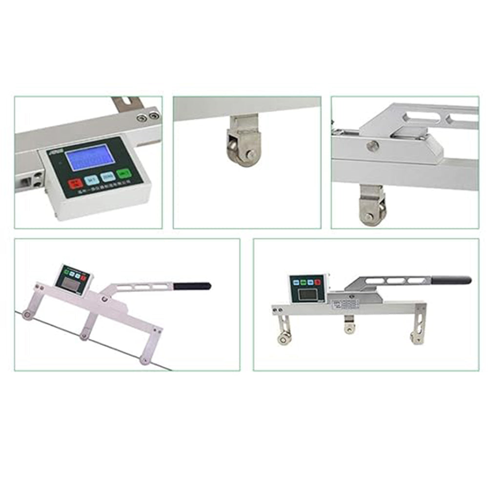 VTSYIQI Portable Cable Tension Meter Wire Rope Tension Gauge with Measurment Range 5000N Three Force Values N Kgf and Lbf for Measurement of Wire Cable Fibre and Rope Tension Used in Power Industry Communication Industry and Other Areas