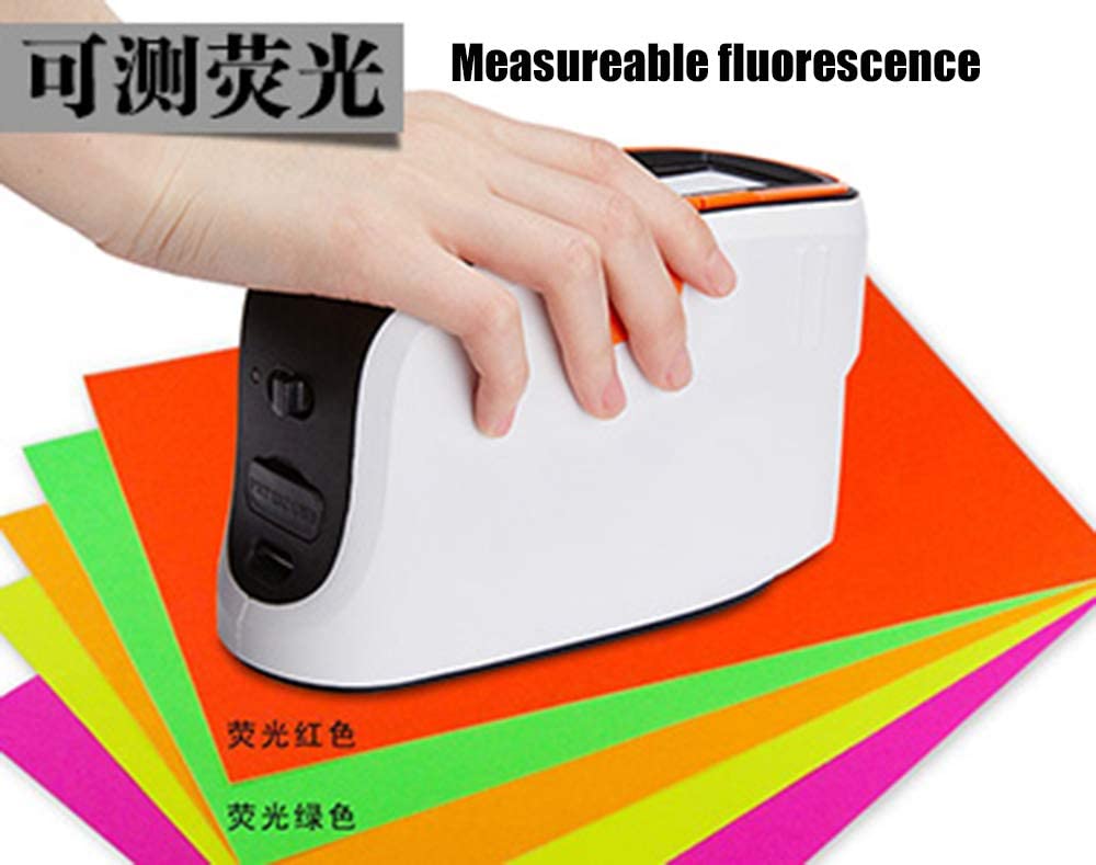 VTSYIQI Portable Spectrophotometer Fluorescent Spectrophotometers Xenon lamp with ΔEab 0.2 SCI SCE 2°/10°Colorimeter Color Matching Large FTF Display