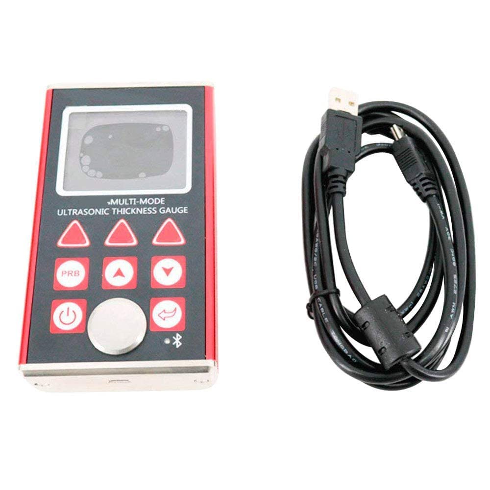 VTSYIQI Through Ultrasonic Thickness Gauge Meter Tester Through Paint Coatings Pulse-Echo Mode 0.65-600 mm (in Steel) Echo-Echo Mode 3-100 mm (in Steel) with P5EE Probe 0.1/0.01/0.001mm Resolution
