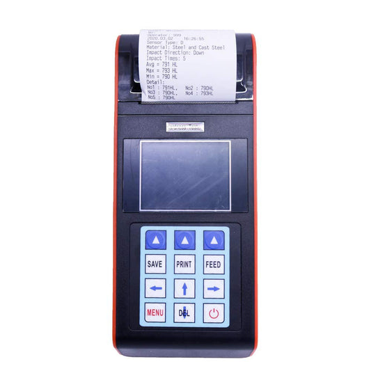 VTSYIQI Leeb Hardness Tester Meter Durometer Built in Printer with Standard D Impact Device True Color TFT Screen PC Software for Steel Aluminum Iron Alloy Copper