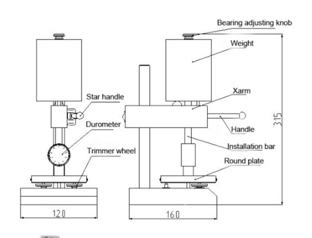 VTSYIQI Hardness Test Stand for Shore D Durometer Hardness Tester Durometers Stand Color White