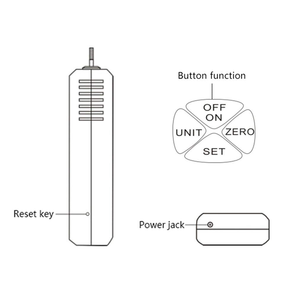 VTSYIQI Digital Fruit Penetrometer Sclerometer Farm Fruit Hardness Tester with Range 0.4 to 30kgf/cm2 Diameter 7.9mm