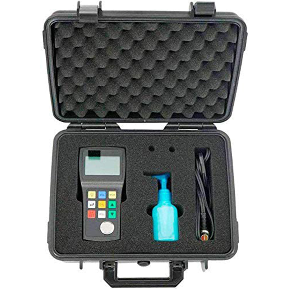 VTSYIQI A Scan Digital Through Coating Ultrasonic Thickness Gauge Tester Meter 0.03'' to 12'' with PT-08 Probe Transducer P-E and E-E Echo-Echo