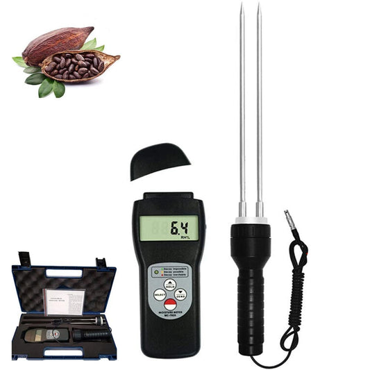 VTSYIQI Digital Cocoa Bean Moisture Meter Tester Cocoa Bean Humidity Tester With 0 to 24% for Cocoa Bean Water Measurement LCD