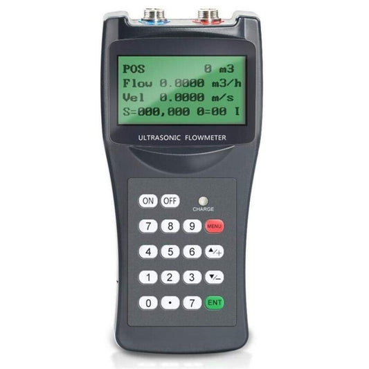 VTSYIQI Transit-Time Handheld Ultrasonic Flow Meter Velocity Tester For Liquids DN50mm to DN700mm Pipe Size Liquids Temperature 0℃ to 160℃ HM2 High Temperature Medium Clamp On Sensors