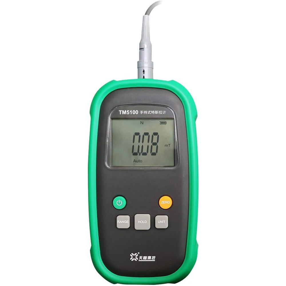 VTSYIQI Tesla Tester Digital Gauss Meter Surface Magnetic Field Tester with mT and G Range 200 mT 2000 mT 5% Accuracy Radial Hall probe