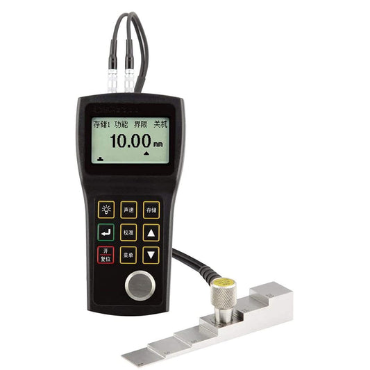 VTSYIQI Ultrasonic Thickness Gauge Meter Tester with 0.03'' to 12'' Through Paint Coatings PT-06 Probe Transducer Option Available