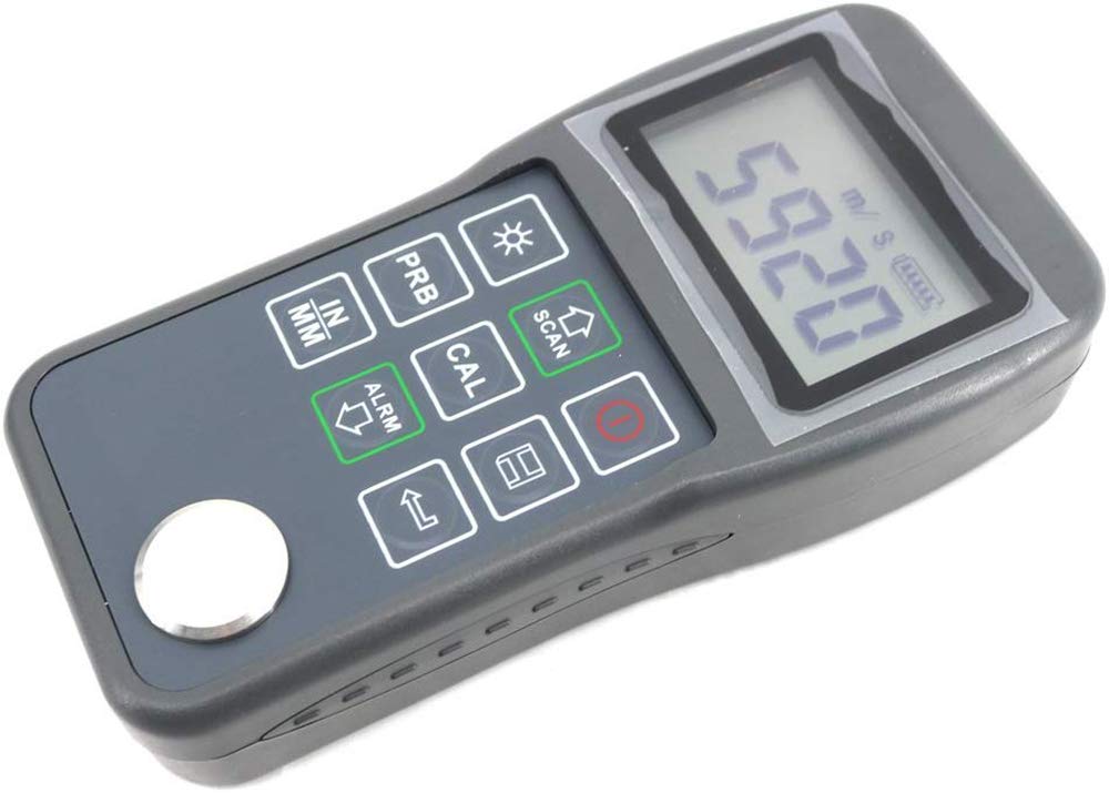 VTSYIQI Ultrasonic Thickness Gauge Meter Tester with 0.75 to 300mm 0.03inch to 11.8inch Resolution 0.1mm