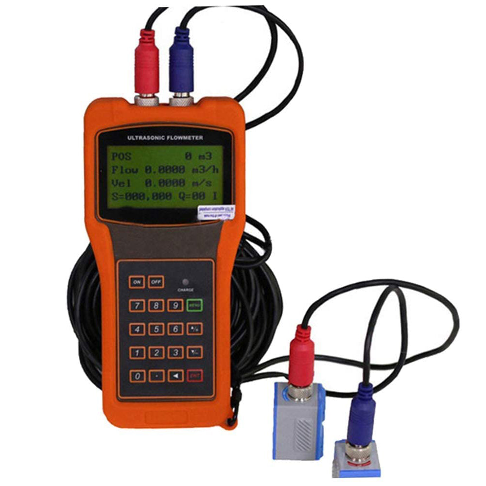 VTSYIQI Ultrasonic Flowmeter Flow Meter Tester Detector With Transducer Measuring Range DN15-700mm 0.59-27.56in For Liquid Flow Testing