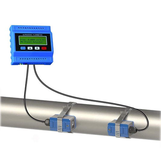 VTSYIQI Digital Ultrasonic Flow Meters Flowmeter With Power Adapter For Pipe Size DN25-700mm 0.98 to 27.56in
