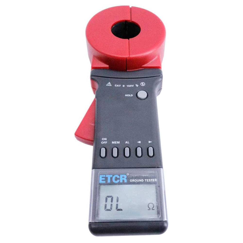 VTSYIQI Digital Clamp Ground Earth Resistance Meter Tester with 0.01 to 1200ohm 32MM 99Sets Stored Data Alarm Function