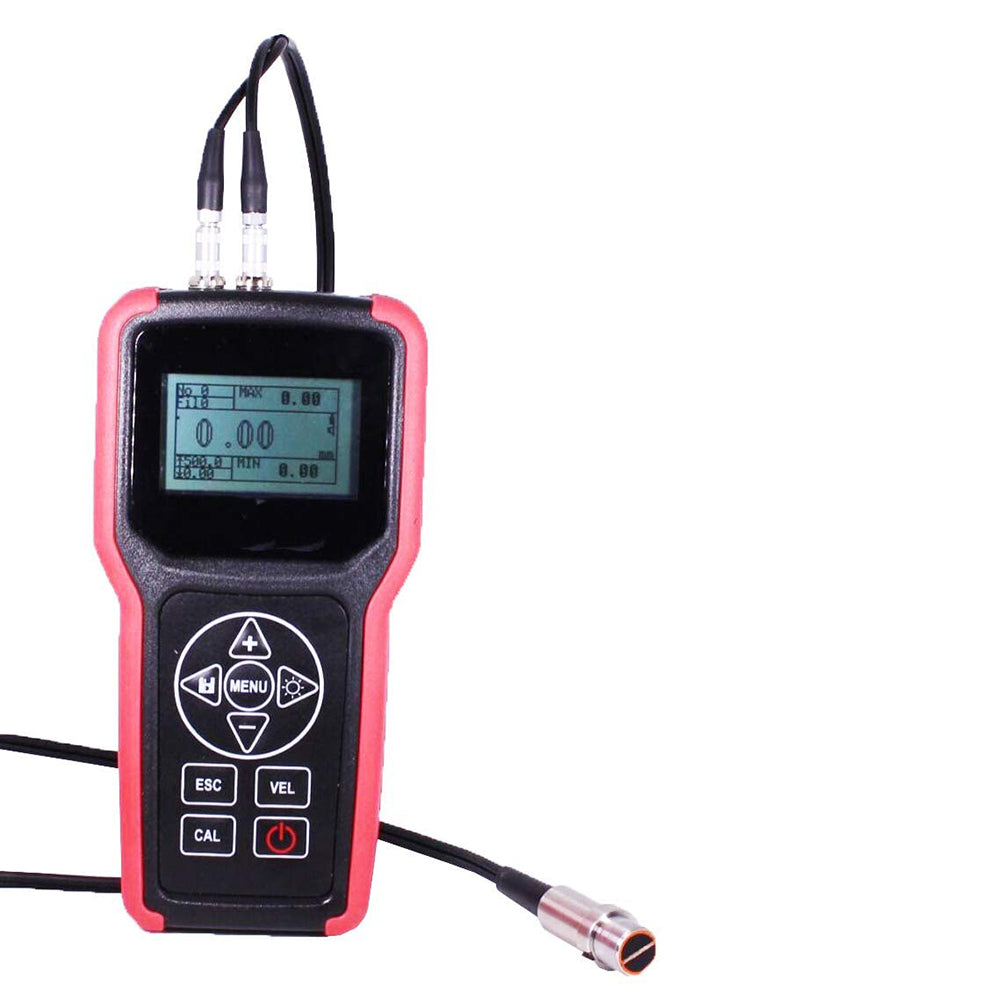 VTSYIQI  Ultrasonic Thickness Gauge Tester Meter 0.75-400mm 0.03-15.7inch with Φ6 7MHZ Coarse Crystal Probe Probe