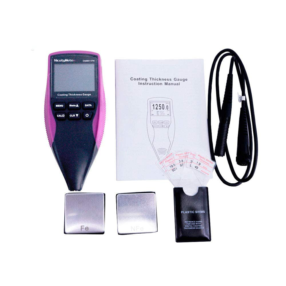 VTSYIQI Professional Digital Coating Thickness Gauge Car Paint Thickness Meter for Fe NFe with Measuring Range 0 to 50 mils Resolution 0.1 mils