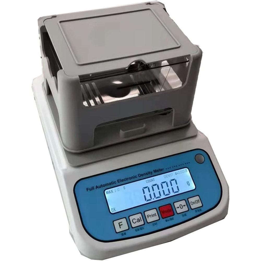 VTSYIQI Digital Solid Density Meter Soild Densimeter Full Automatic Electronic Density Meter With Max Range 300g 0.005g Specific Gravity 0.001g/cm3 For Rubber Wire Cable Aluminum PVC Plastic Test