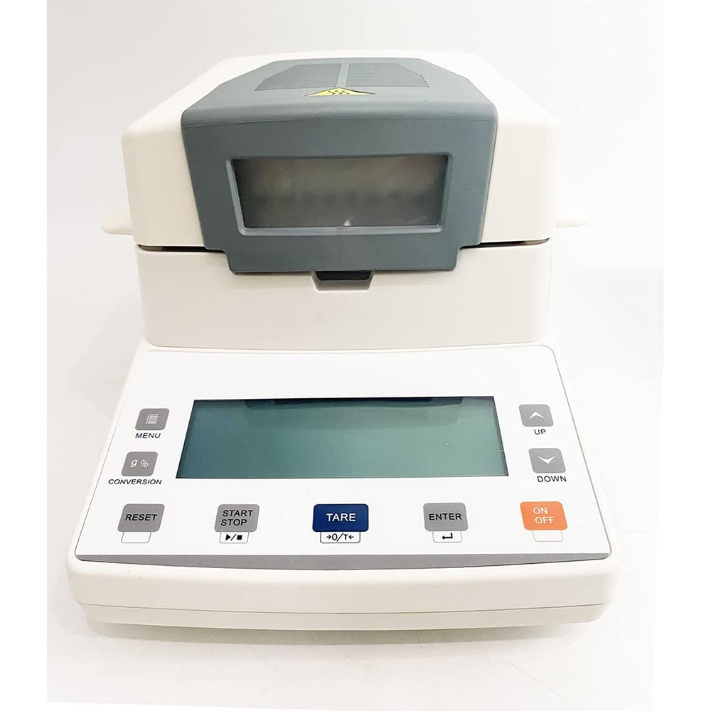 VTSYIQI Rapid Halogen Moisture Analyzer Meter Tester Halogen Moisture Content Analyzer with Capacity 110g 1mg Accuracy 0.001g Halogen LAMP-2 Heat Source PT-100 Temp Sensor