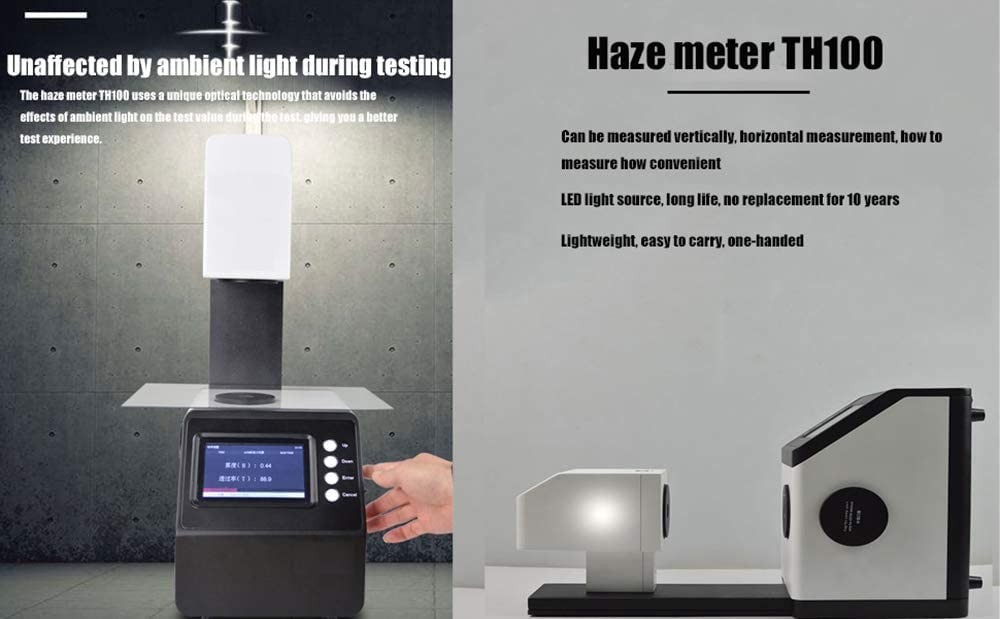 VTSYIQI Haze Meter Hazemeter Light Transmission Meter Benchtop Analyzer with Range 0 to 100% for Plastics Films Glass LCD Panels