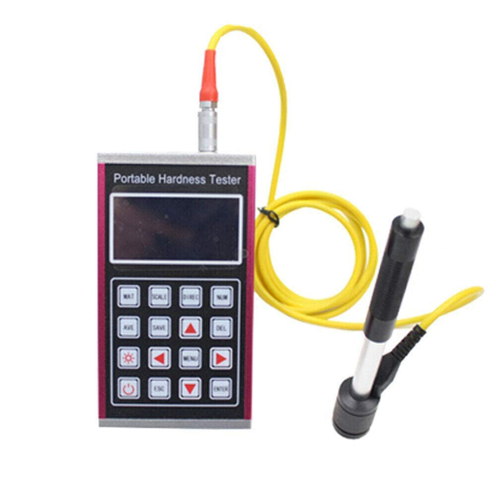 VTSYIQI Compact Portable Hardness Tester Metal Shell with Standard D Impact Device PC Software for Steel Aluminum Iron Alloy Copper