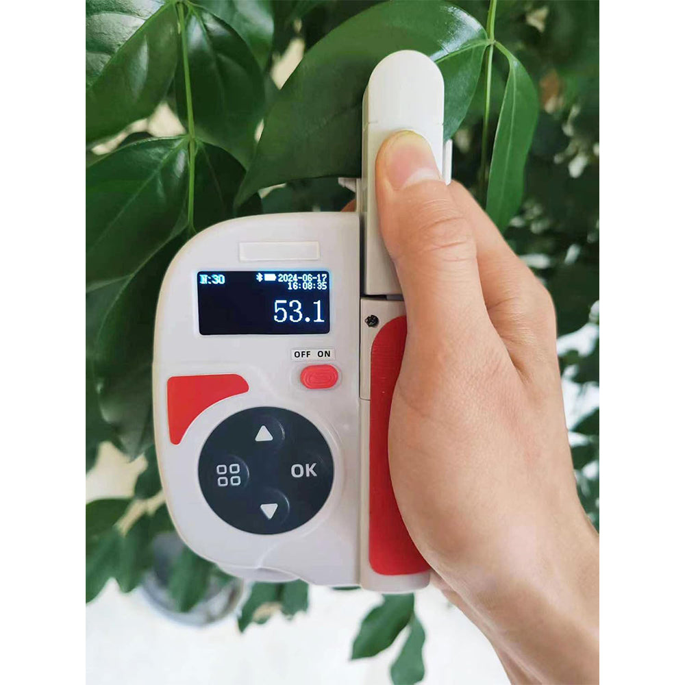 VTSYIQI Chlorophyll Meters Plant Nutrient Analyser Chlorophyll Content Measurement with Range Chlorophyll 0.0‐99.9SPAD Nitrogen 0.0‐99.9mg/g for Leaf Temperature Leaf Humidity Nitrogen Chlorophyll Content