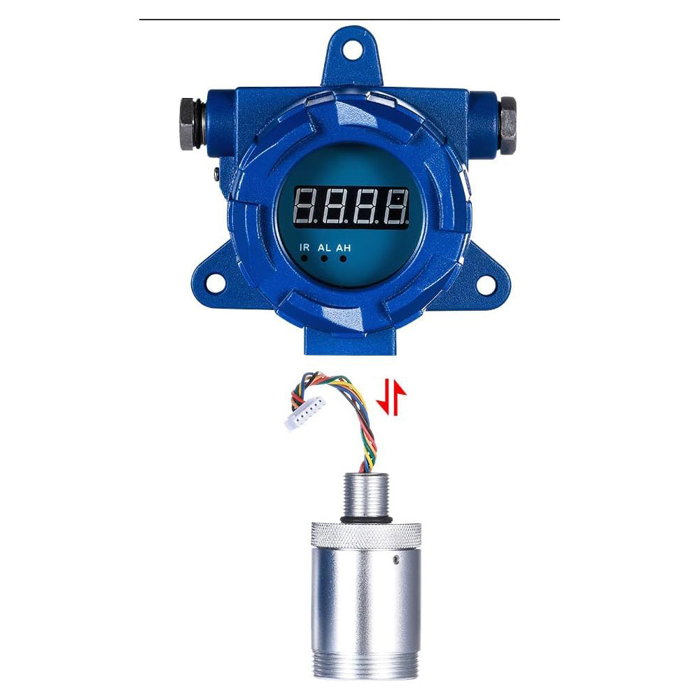 VTSYIQI Phosphine Gas Leak Detector Phosphine Concentration Detection with Measuring Range 0-50ppm Resolution 0.01ppm Standard 4-20mA and RS485 Infrared Remote Control Sound & Light Alarm