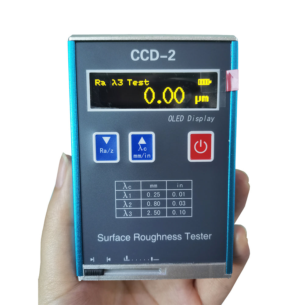 VTSYIQI Portable Surface Roughness Tester Gauge Meter with 4 Testing Parameters Ra Rz Rq Rt Range Ra Rq 0.05-15.0μm Rz Rt 0.1-50.0μm Aluminum Design Shell Rechargeable Li-Battery Pocket-Size Fast Delivery