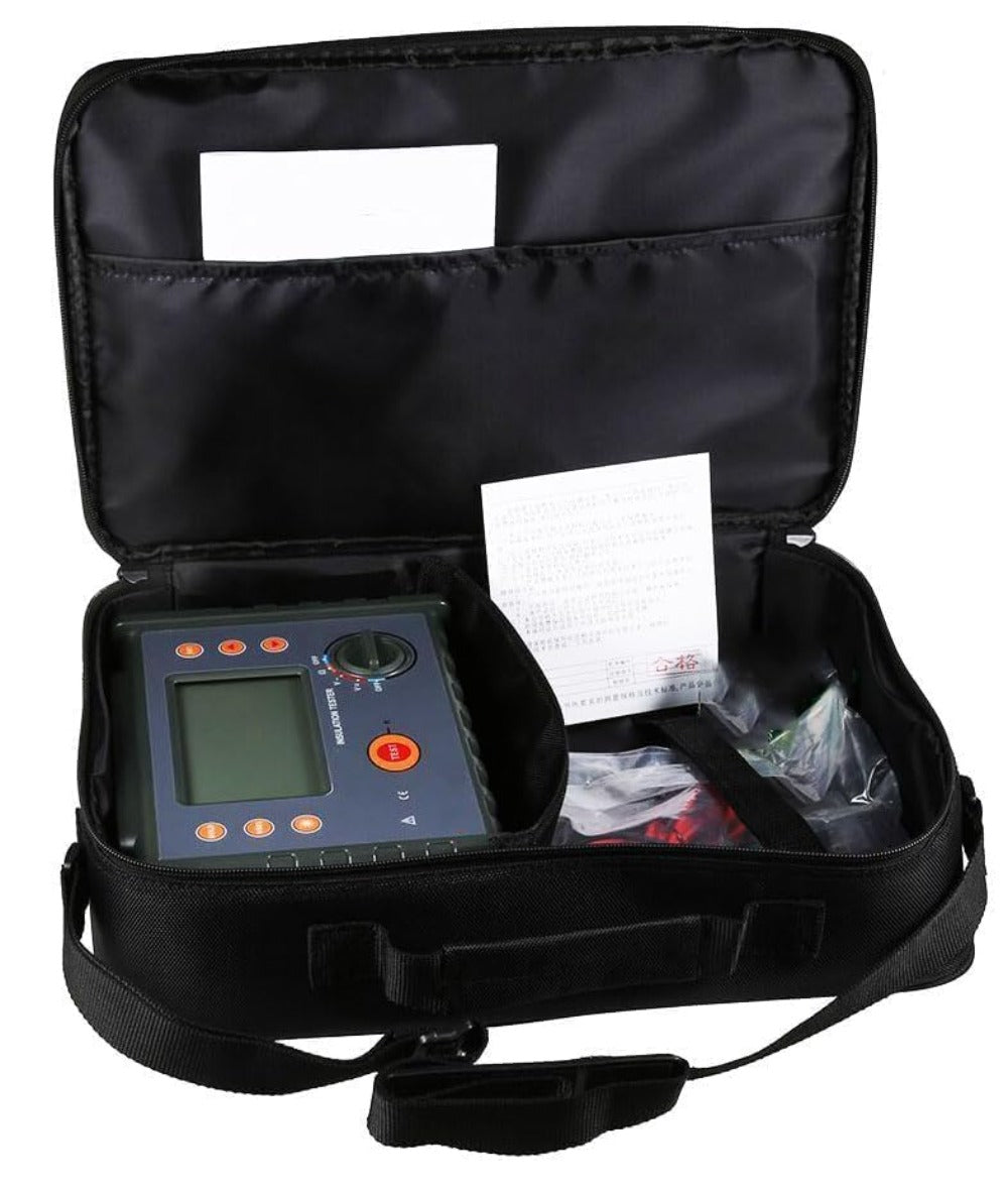 VTSYIQI 5kv Digital Insulation Resistance Tester Earth Ground Resistance Tester with Rated Voltage 250V 500V 1000V 2500V 5000V Insulation Resistance 0.01MΩ to 200GΩ AC Voltage 0.0V to 750V for Mechanical and Electrical Installation Resistance Test