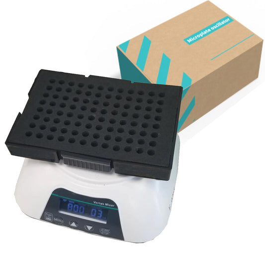 VTSYIQI Microplate Mixer Digital Microplate Shaker Laboratory Microplate Shaker with Dandling Range 96-well Plate/ ELISA Plate/Cell Culture plate * 1 RPM Range 100 to 1200rpm for Immunoassay and Staining Assay and Other Experiments