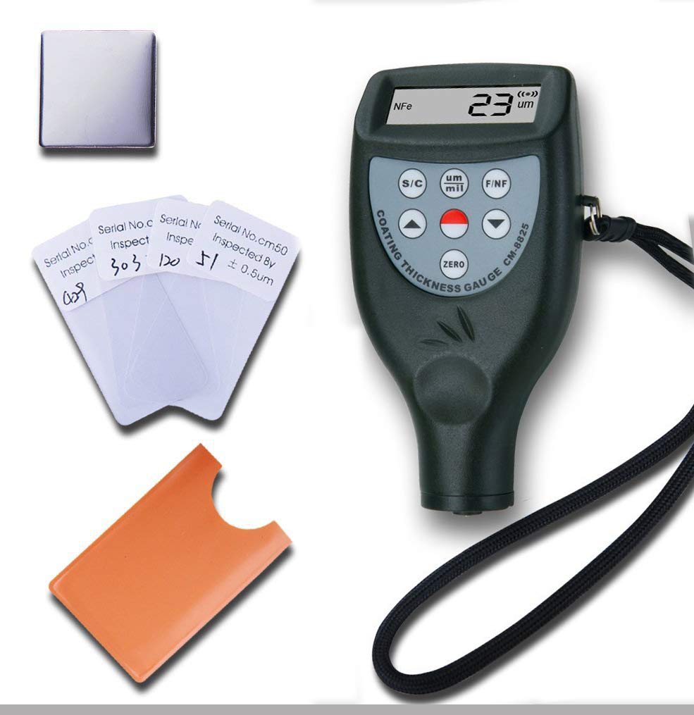 VTSYIQI Integral Type Coating Thickness Gauge with NF Type Eddy Current Probe and 0 to 1250 um (0 to 50 mil)