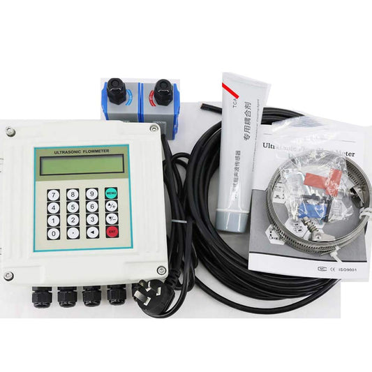 VTSYIQI Ultrasonic Liquid Flow Meter Flowmeter With Clamp-on Transducer DN300 to 6000mm -30 to 90°C